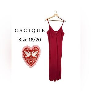 ♥️ 🌹 Cacique Long Slip Nightgown NWOT | Size 18/20 Romantic Maxi Chemise ♥️ 🌹
